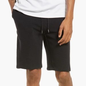 BP Mens Black Knit Drawstring Shorts